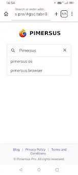 Pimersus Browser screenshot