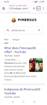 Pimersus Browser screenshot