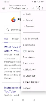 Pimersus Browser screenshot