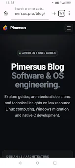 Pimersus Browser screenshot