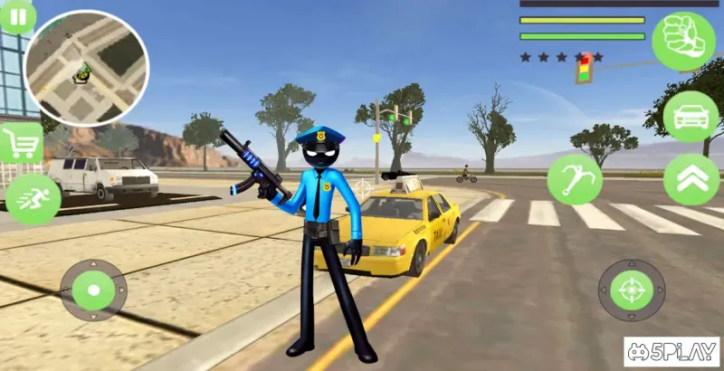 Police Stickman Rope Hero Gangstar Crime Mafia 1.2 screenshot 4