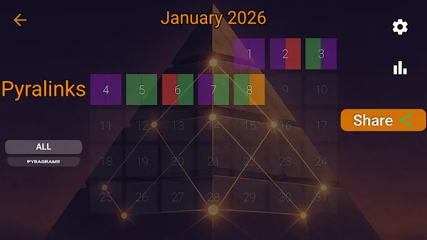 Pyralinks - Pyramid Puzzles screenshot
