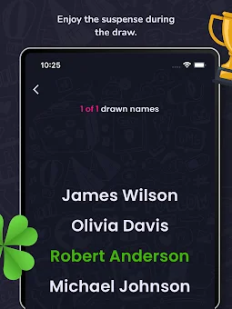 Random name picker for raffles screenshot