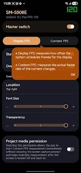 Real-time FPS Monitor screenshot