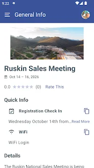 Ruskin Events screenshot