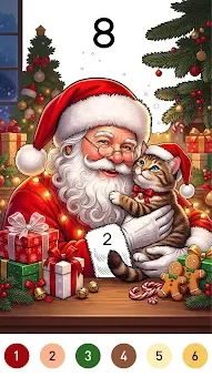 Santa Color By Number Games screenshot