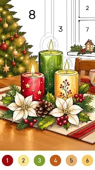 Santa Color By Number Games screenshot