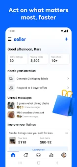Seller, a Facebook app screenshot