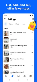 Seller, a Facebook app screenshot