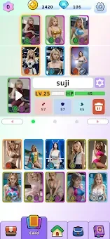 Sexy Girls Card Collect Battle screenshot