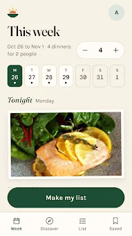 Simmerset: Meal Planner screenshot