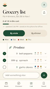 Simmerset: Meal Planner screenshot