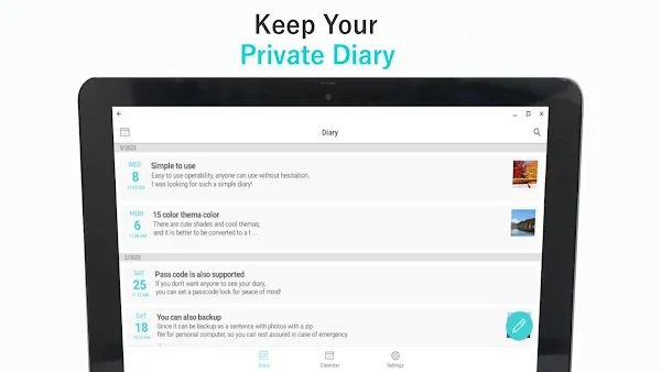 Simple Diary Journal with Lock screenshot