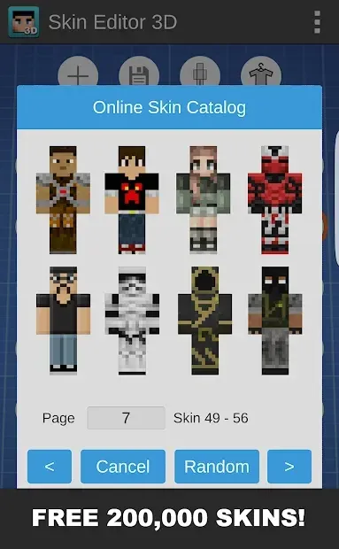 Skin Editor 3D for Minecraft 1.7 screenshot 1