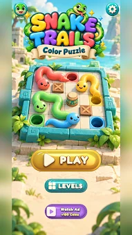 Snake Trails: Color Puzzle screenshot