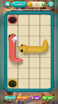 Snake Trails: Color Puzzle screenshot