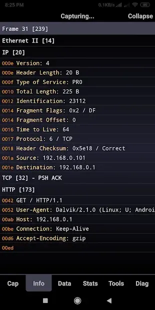 Sniffer Wicap 2 Pro screenshot 2
