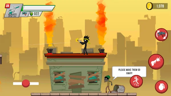Stick vs Zombies: Platformer screenshot