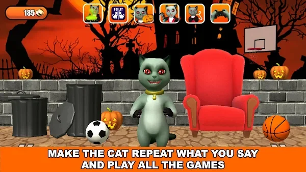Talking Cat Leo Halloween Fun screenshot