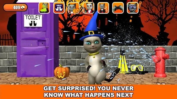 Talking Cat Leo Halloween Fun screenshot