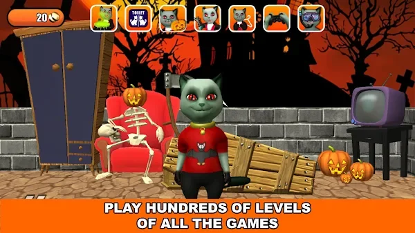 Talking Cat Leo Halloween Fun screenshot