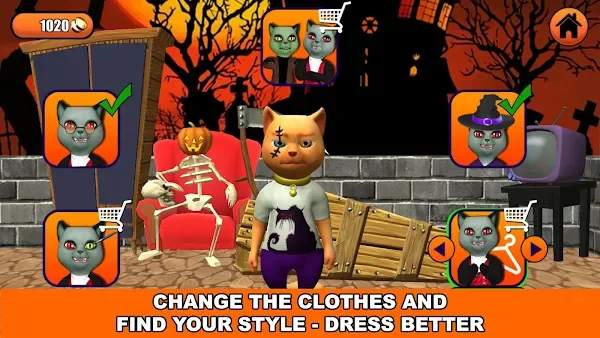 Talking Cat Leo Halloween Fun screenshot
