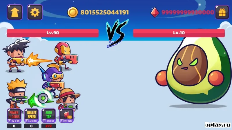 Tap Tap Stickman Heroes - Idle Fruit Monster Fight screenshot 4