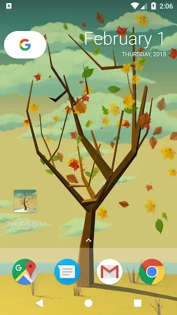 Tree With Falling Leaves Live Wallpaper screenshot 3