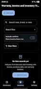 Warranty and Invoice Tracking screenshot