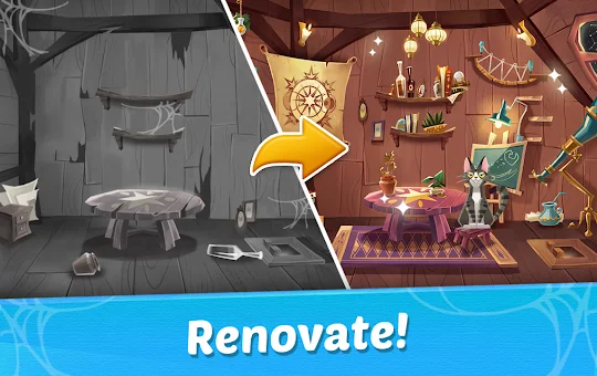 Witch & Cats – Cute Match 3 screenshot