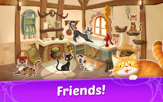 Witch & Cats – Cute Match 3 screenshot