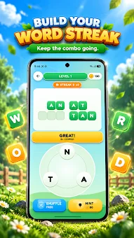 Word Meadow: Brain Puzzle Game screenshot