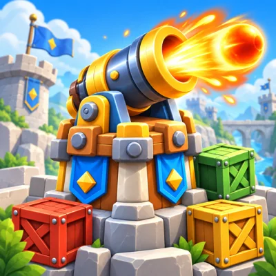 Merge Turrets: Push Crates