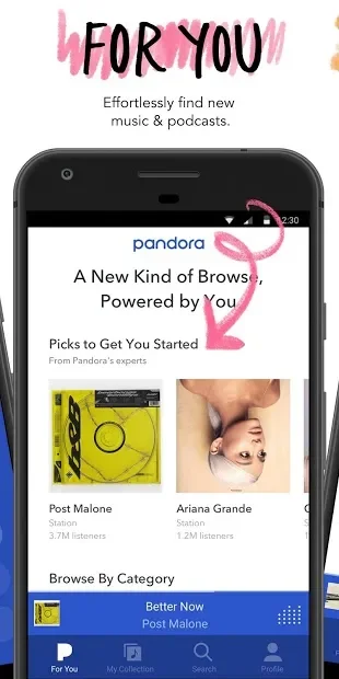 Pandora - Streaming Music, Radio & Podcasts v2006.1
