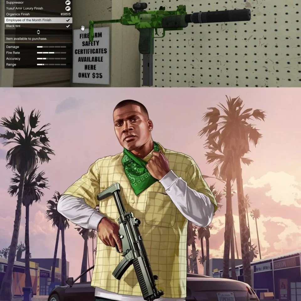 GTA 5 отримає нові шкури для зброї. Вони будуть направлені на трьох головних героїв