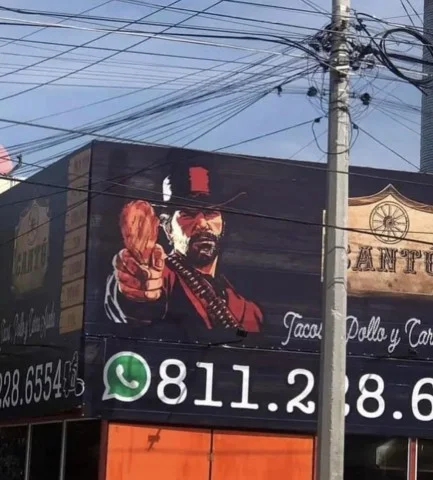 На рекламному банері ресторану з’явився головний герой Red Dead Redemption
