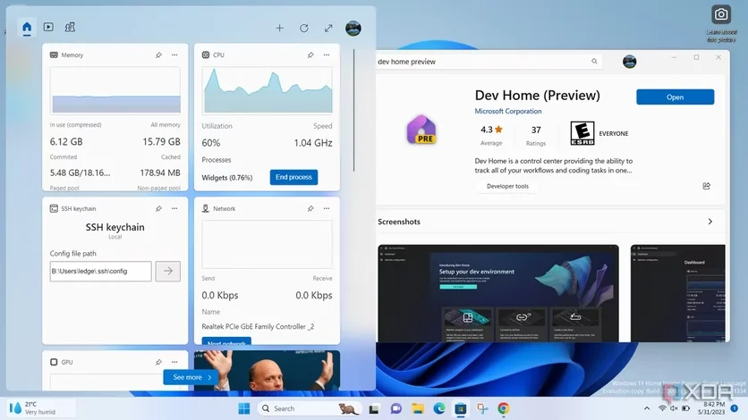 Windows 11 отримає віджет менеджера завдань