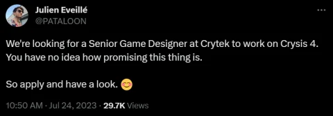 Crytek шукає дизайнера ігор для Crysis 4